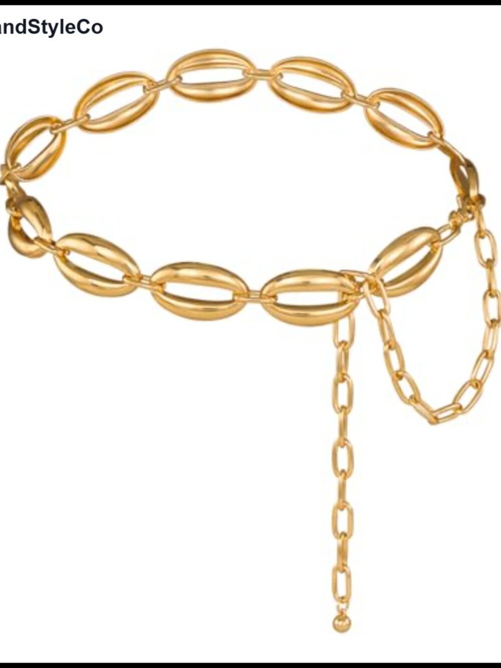 Adjustable Gold Tone Waist Chain Belt Alloy Body Jewelry for Dresses